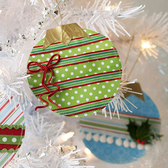 Christmas balls ideas DIY fabric paper