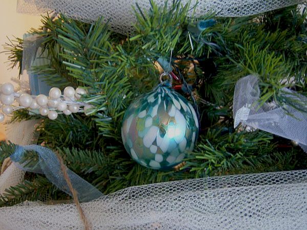 Christmas balls blown glass painted