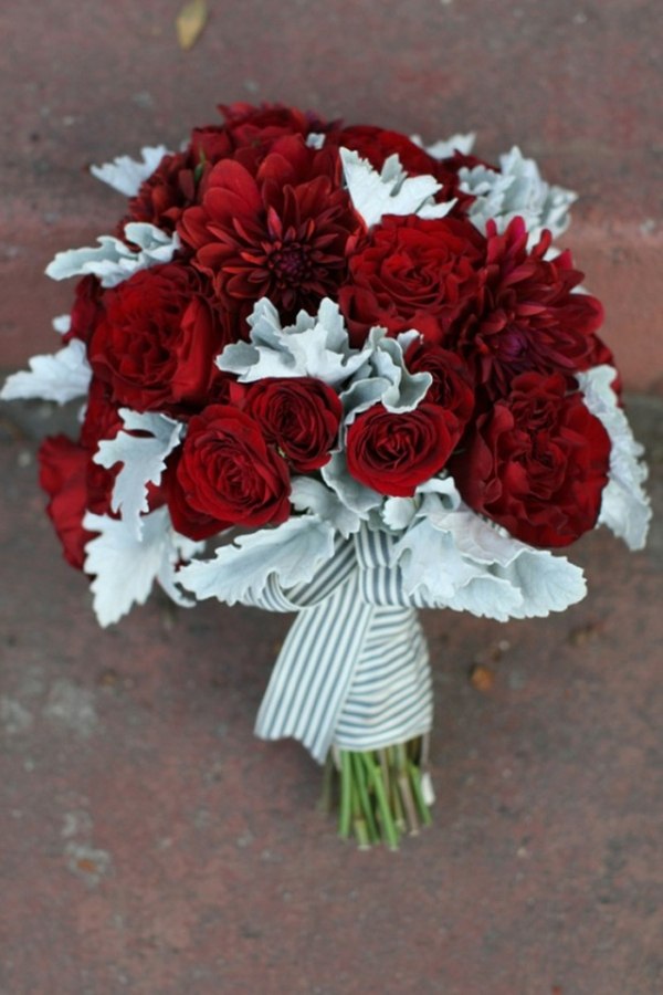 original wedding bouquet round roses