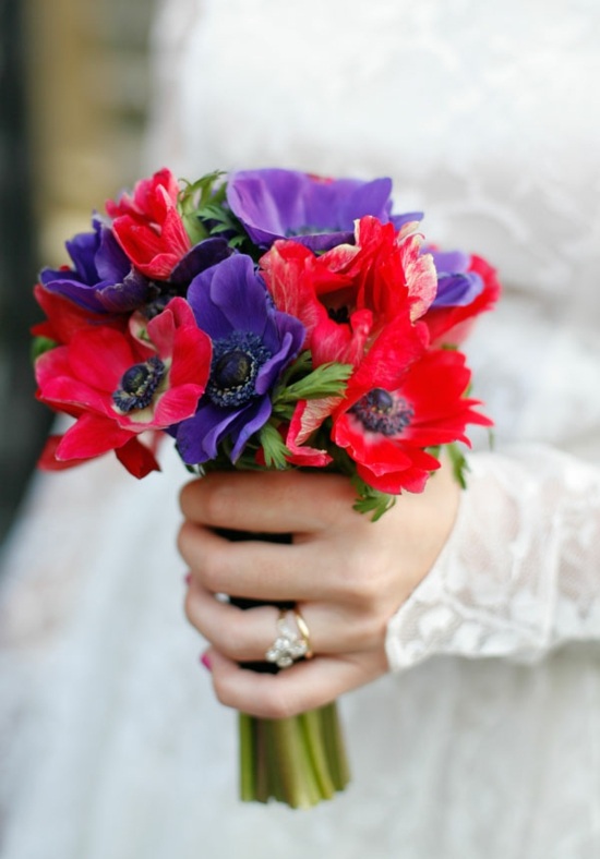 purple red wedding bouquet