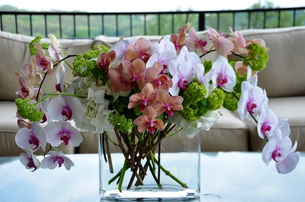 orchids vase glass vase