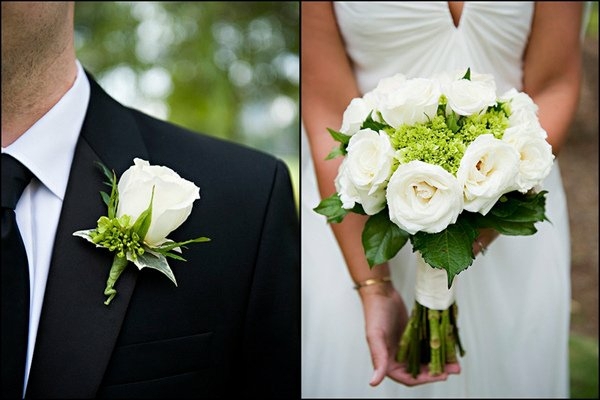 green white wedding bouquet