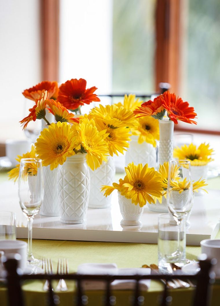 autumn table wedding bouquets