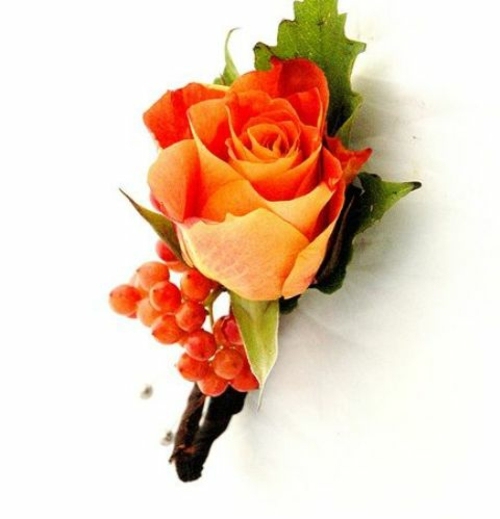 buttonhole deco pink orange