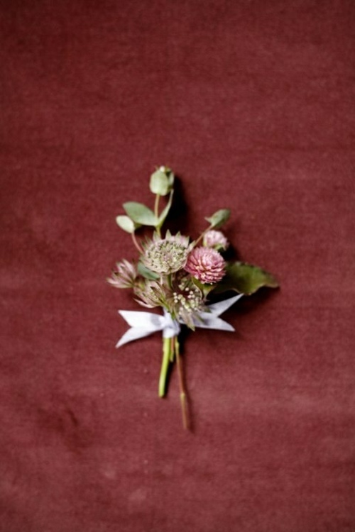 buttonhole groom dry flowers