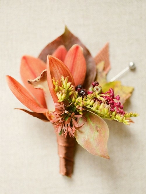 modern buttonhole orange