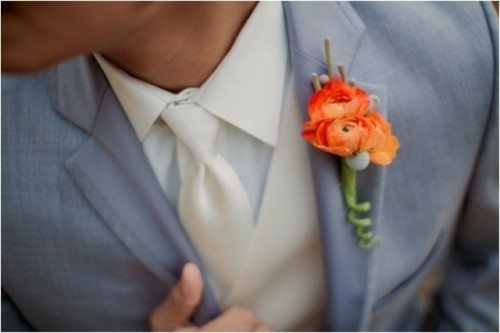 buttonhole orange green