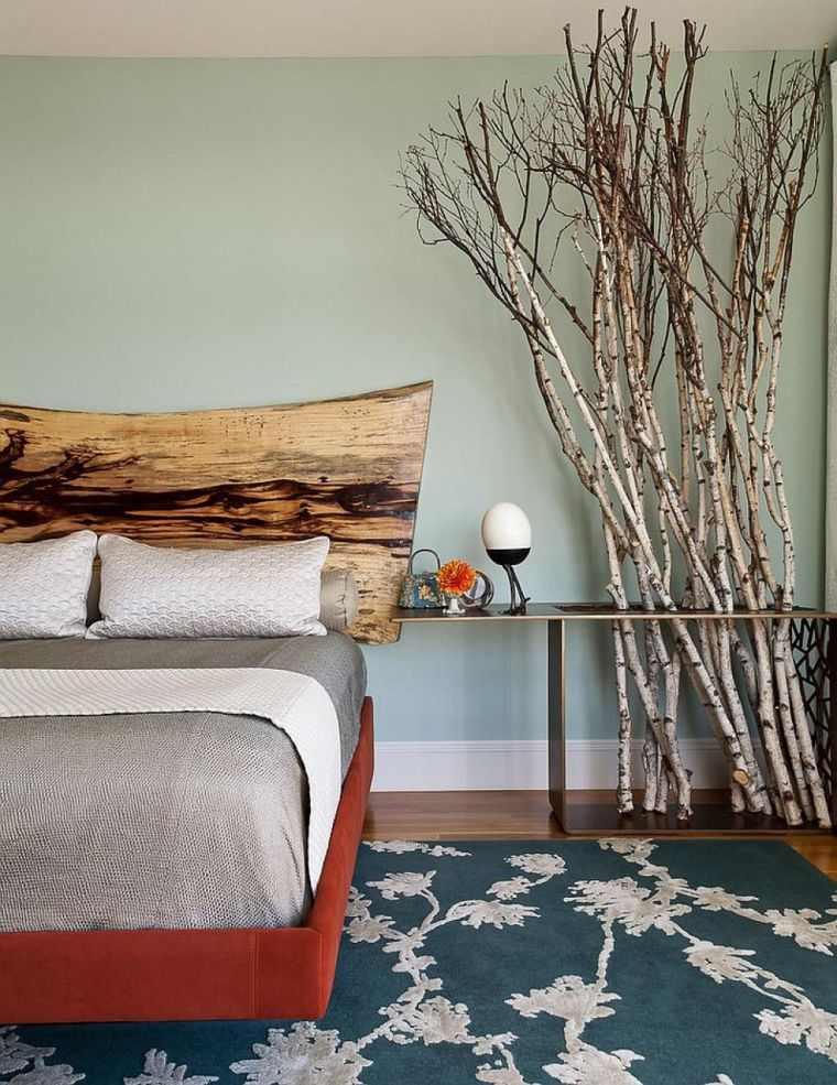 branch of wood deco accessory natural bedroom