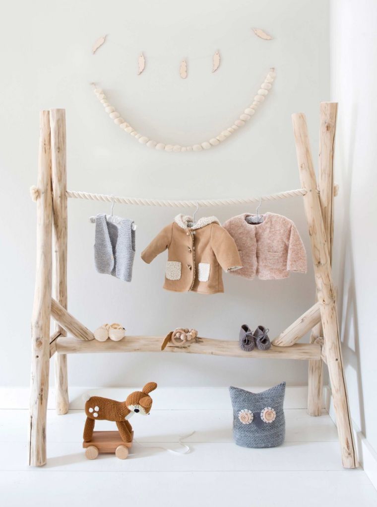 branch of wood clothing baby deco room child suspension