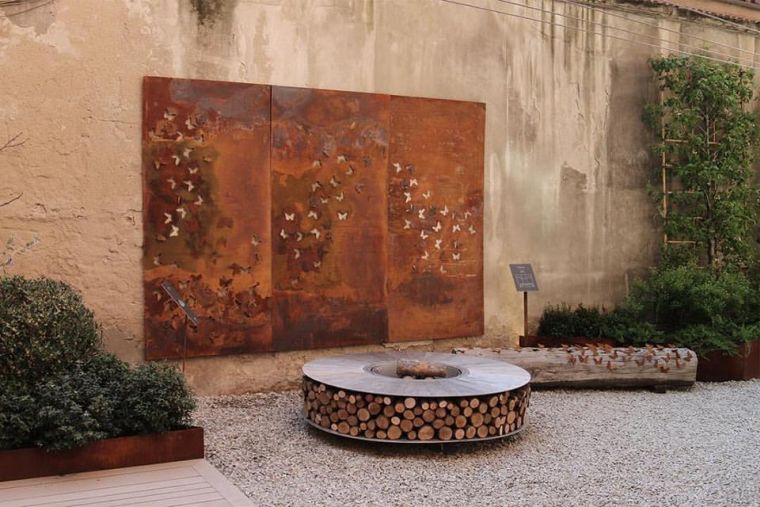 brazier-wood home-outdoor-garden-deco-corten steel