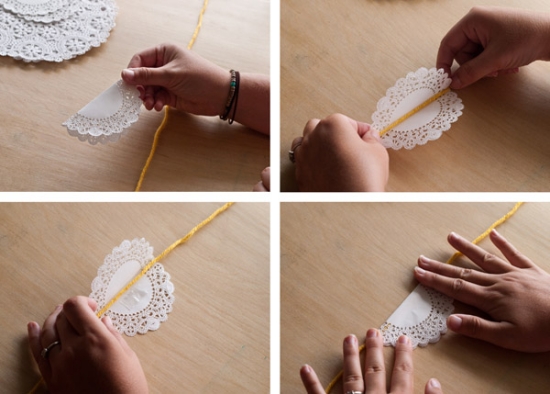 DIY-Christmas-wreath-doilies paper