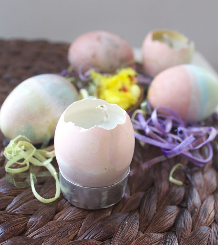 DIY Easter candles eggs