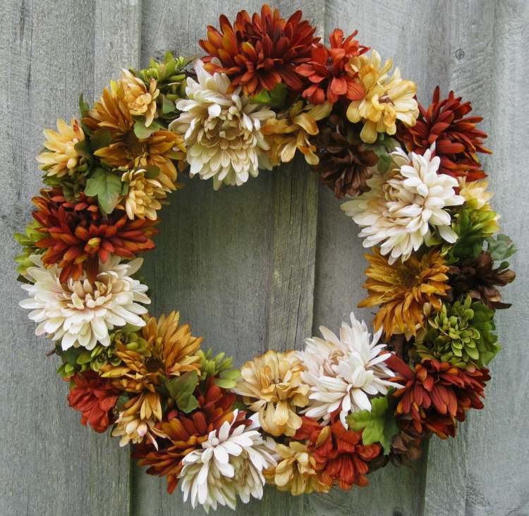 do it yourself autumn wreath autumn flowers