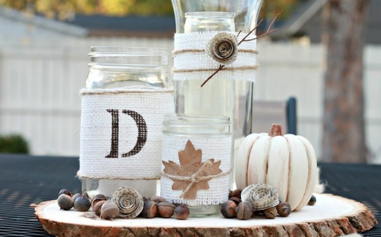 autumn deco idea center of table