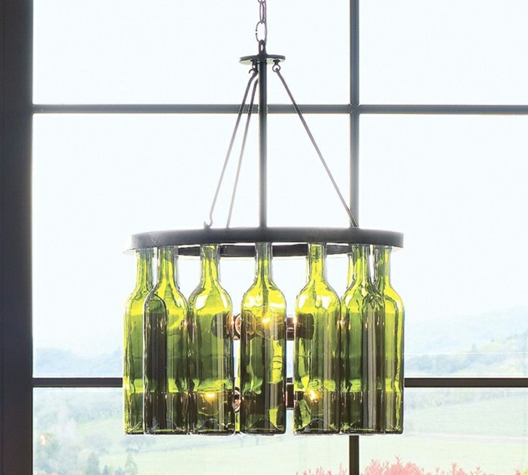 recycle bottle glass idea original candle fixture suspension