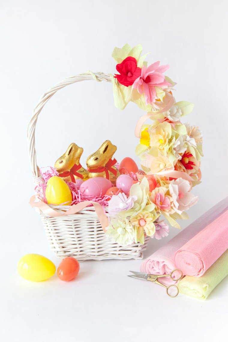 diy child decoration easter basket white idea eggs decoration for easter original