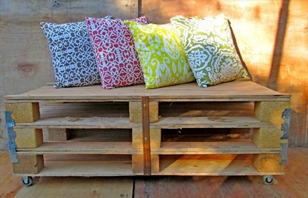 furniture garden wood pallets cushions casters