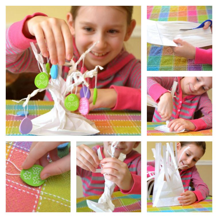 DIY easy kids easter tree