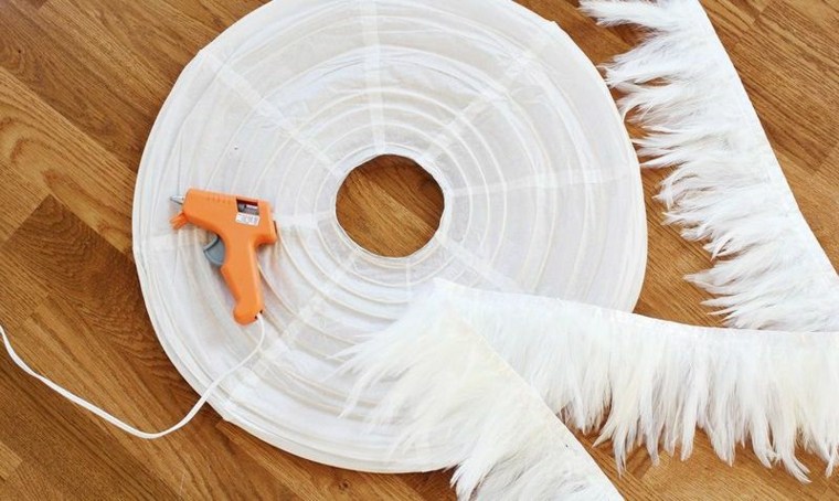 artificial feathers idee diy suspension