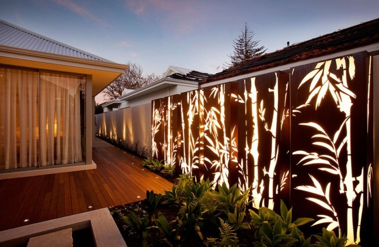 corten steel breeze view modern garden