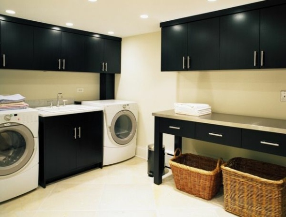 hvit svart moderne vaskeri