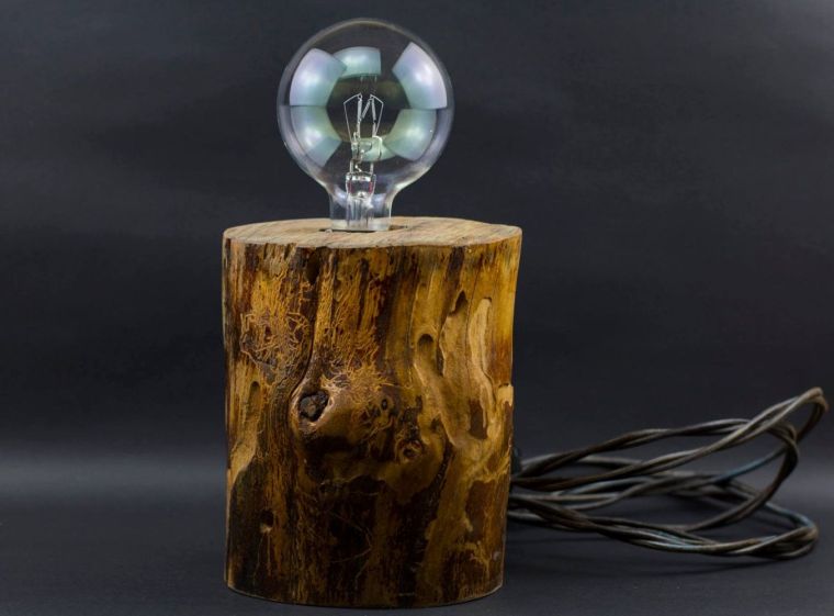 decorative wood log manufacture an original lamp