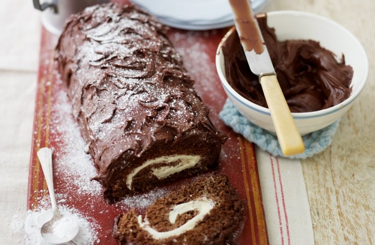 Jul log chokolade deco opskrift christmas måltid idé