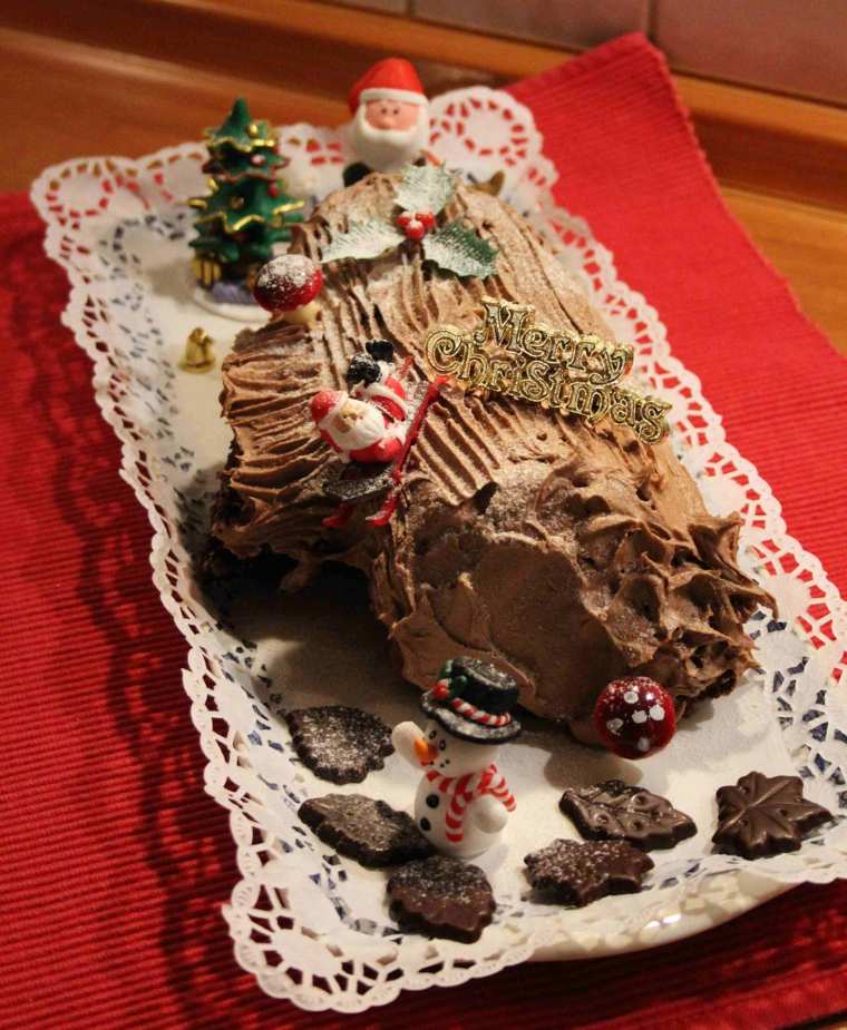 christmas log hiasan idea cookie patung salji santa claus