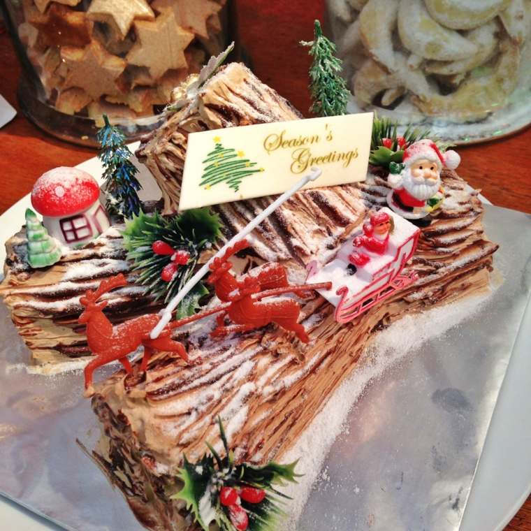 hiasan christmas log idea bapa patung christmas