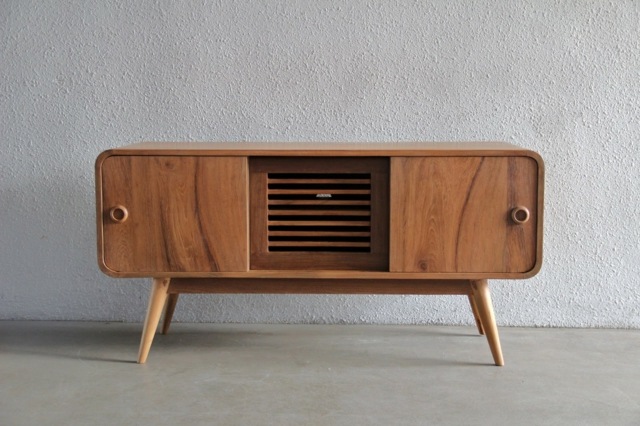 vintage wood design buffet