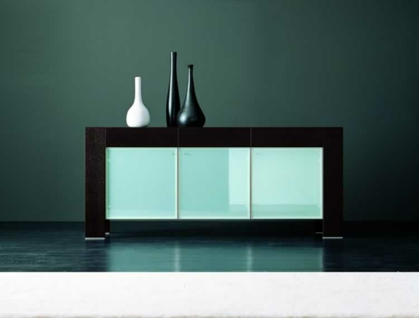 black modern buffet white momento