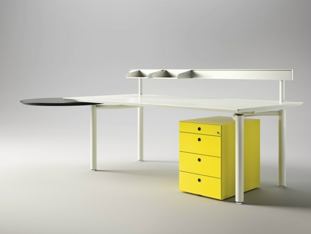 office furniture tiered drawers yellow white