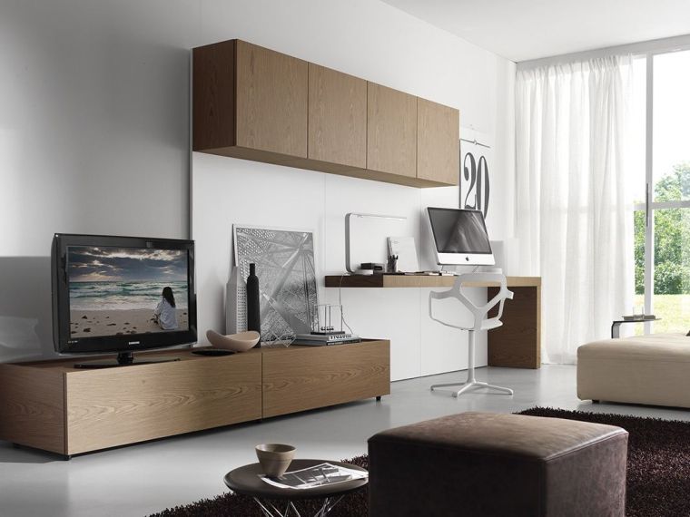 kontorsmöbler litet utrymme träväggsmöbler modern design