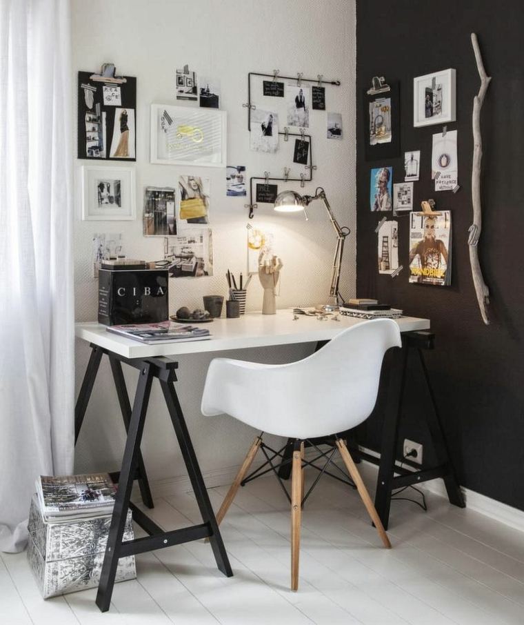 black and white deco modern desks