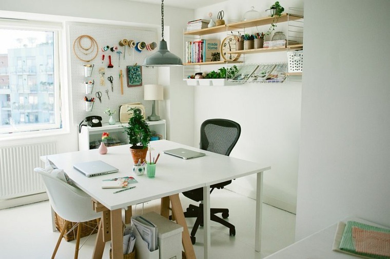 Scandinavian design desk corner