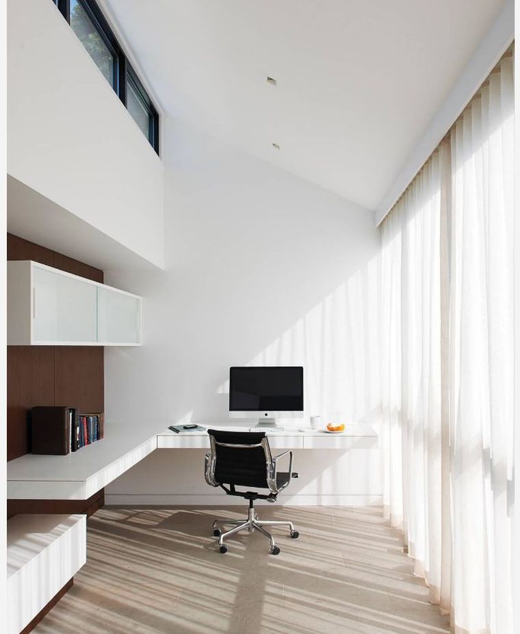 hängande skrivbord vit dekoration arbetsyta modern design