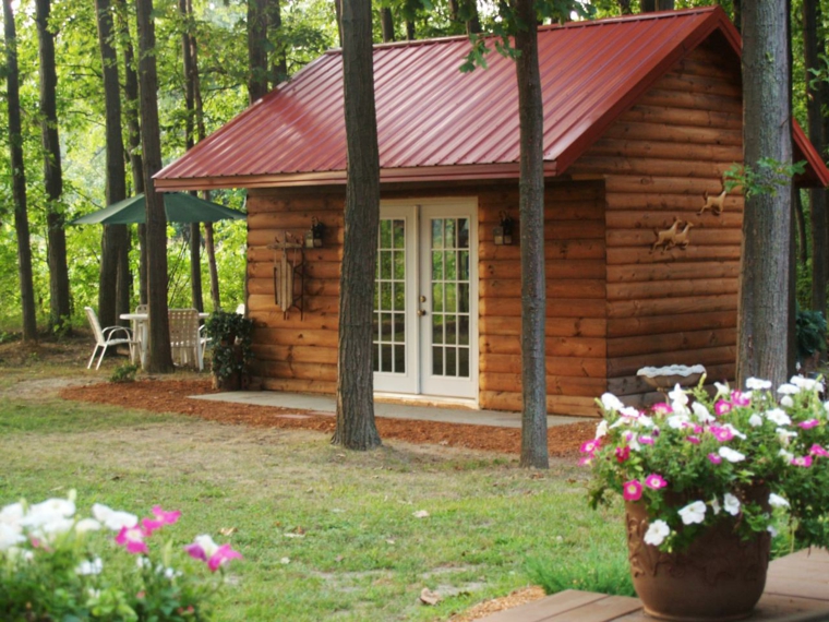 roof shelter idea metal landscaping garden storage idea