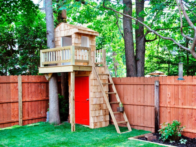 cabin-in-the-wood-outdoor-games-children