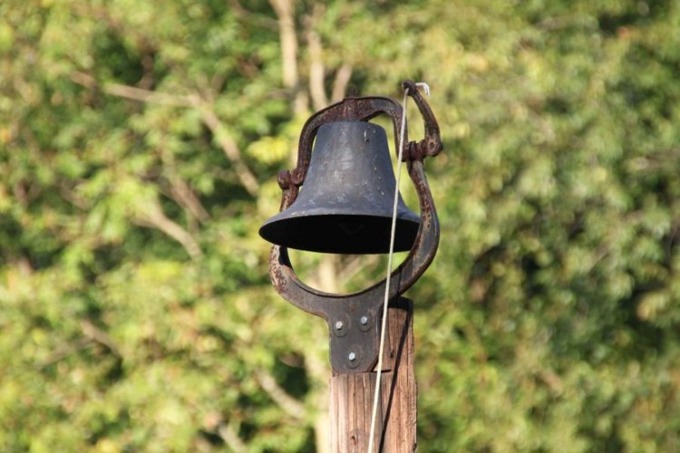 wooden hut for child bell