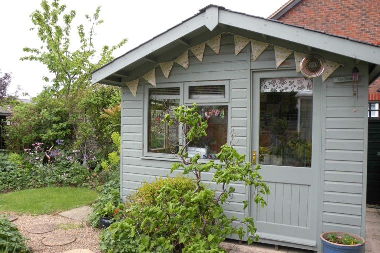 garden shed idea wood gray landscaping exterior original modern