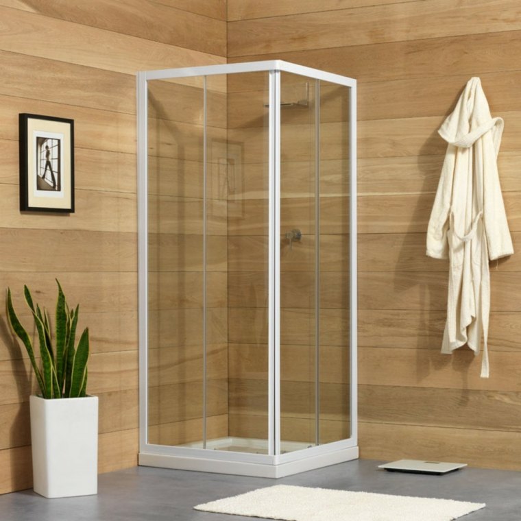 shower cabin wood bathroom deco spa