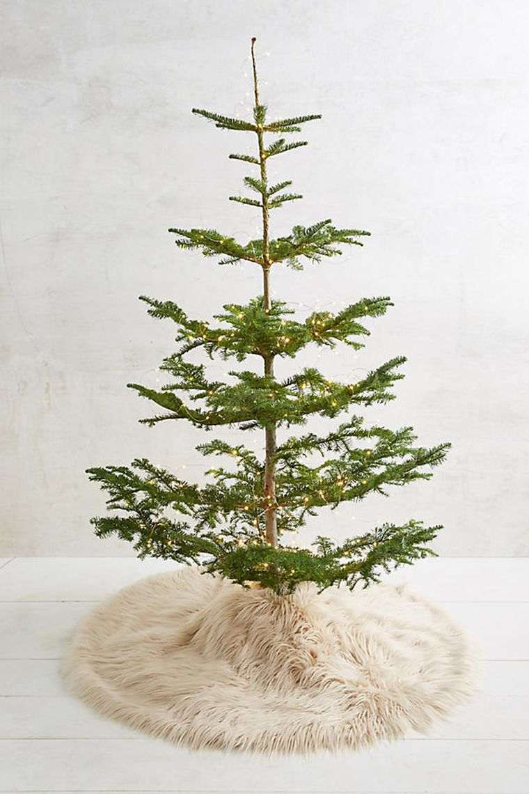 hiding foot christmas tree decoration white carpet white fake leather ecological