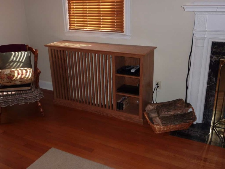 idea hide a wood radiator shelf storage design living room