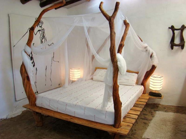 frame wood natural bed branch