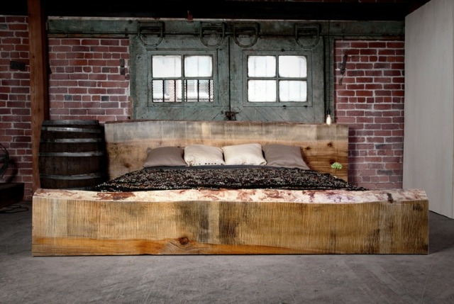 rustic design bed frame