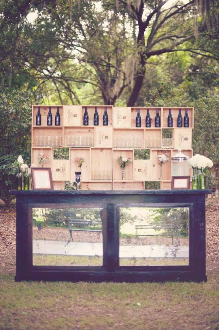 wine crates shelves