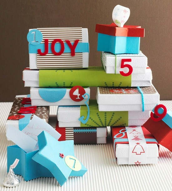 Adventskalender-bokser papp DIY-barnebarn