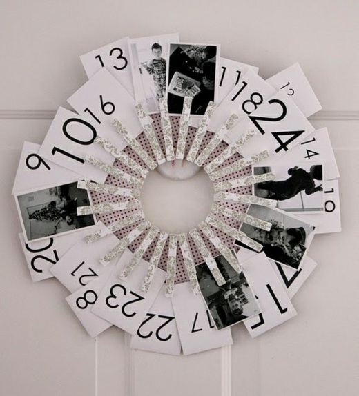 kalender av'Avent original rond-pinces-linge-photos