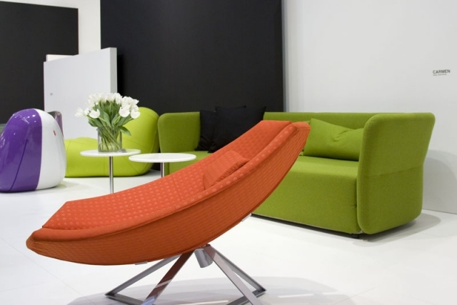 sofa chaise-lounge comfort-complete-original-idea-colors-orange-green