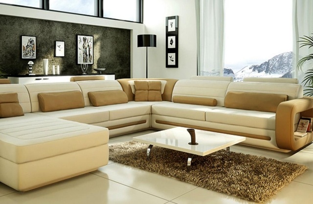 sofa modern living room carpet long hair